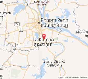 Map of Ta Khmau, Kandal