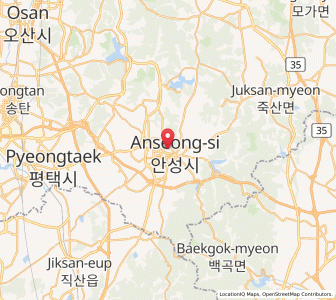 Map of Anseong, Gyeonggi-do