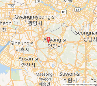 Map of Anyang-si, Gyeonggi-do