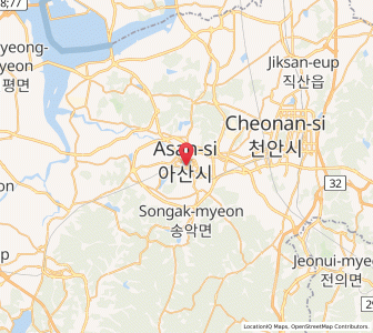 Map of Asan, Chungcheongnam-do