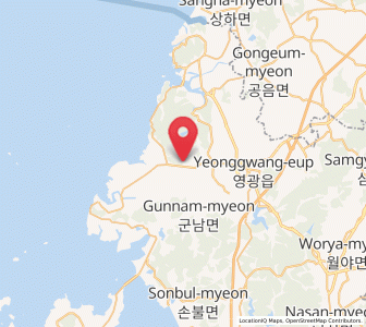 Map of Baeksu, Jeollanam-do
