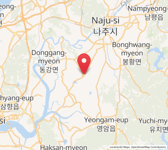 Map of Bannam, Jeollanam-do
