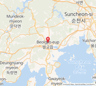 Map of Beolgyo, Jeollanam-do
