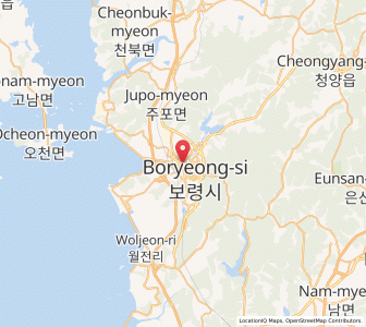 Map of Boryeong, Chungcheongnam-do