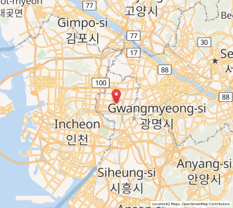 Map of Bucheon-si, Gyeonggi-do