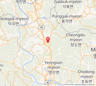 Map of Changnyeong, Gyeongsangnam-do