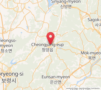 Map of Cheongyang, Chungcheongnam-do