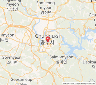 Map of Chungju, North Chungcheong