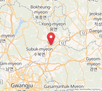 Map of Damyang, Jeollanam-do