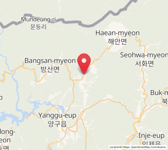 Map of Dongmyeon, Gangwon-do
