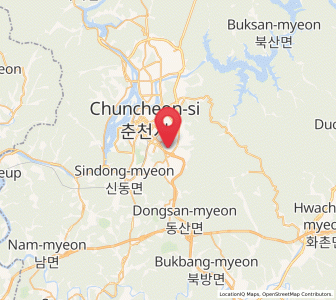 Map of Dongnae, Gangwon-do