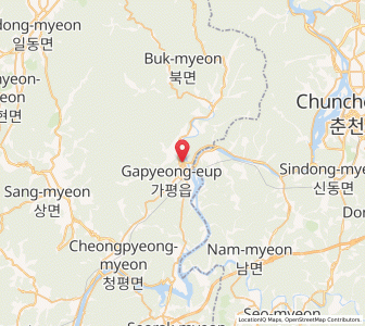 Map of Gapyeong, Gyeonggi-do