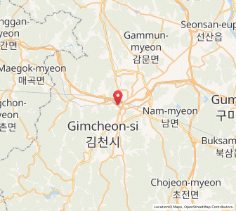Map of Gimcheon, Gyeongsangbuk-do