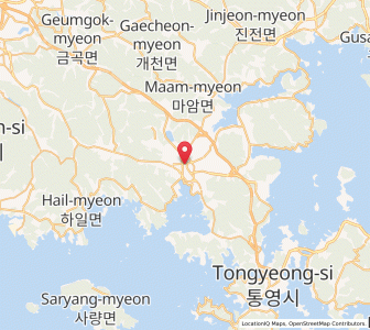 Map of Goseong, Gyeongsangnam-do