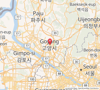 Map of Goyang-si, Gyeonggi-do