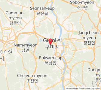 Map of Gumi, Gyeongsangbuk-do