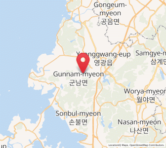 Map of Gunnam, Jeollanam-do