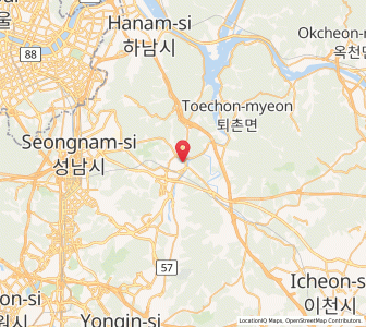 Map of Gwangju, Gyeonggi-do