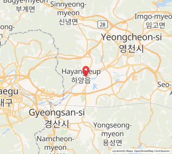 Map of Hayang, Gyeongsangbuk-do