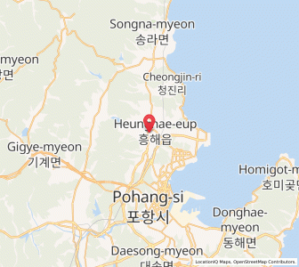 Map of Heunghae, Gyeongsangbuk-do