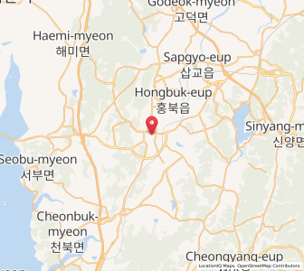Map of Hongseong, Chungcheongnam-do