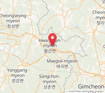 Map of Hwanggan, North Chungcheong