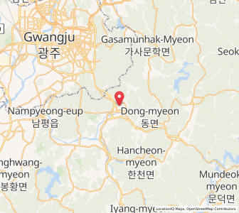 Map of Hwasun, Jeollanam-do
