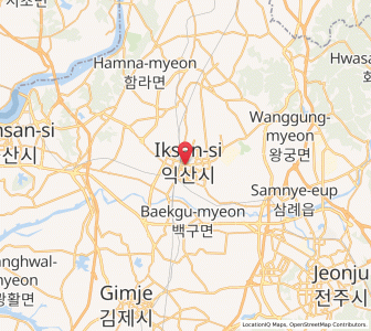 Map of Iksan, Jeollabuk-do