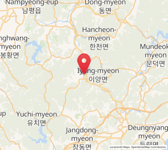 Map of Iyang, Jeollanam-do