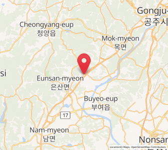 Map of Jangpyeong, Chungcheongnam-do