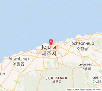 Map of Jeju City, Jeju-do