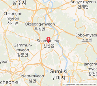 Map of Jenzan, Gyeongsangbuk-do