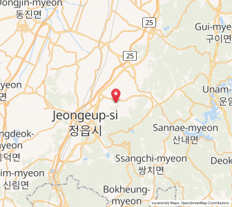 Map of Jeongeup, Jeollabuk-do