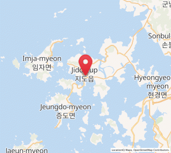 Map of Jido, Jeollanam-do