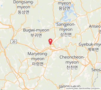 Map of Jinan-gun, Jeollabuk-do