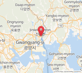 Map of Jinwol, Jeollanam-do