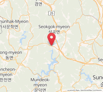 Map of Juam, Jeollanam-do