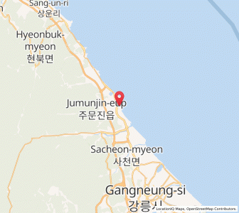 Map of Jumunjin, Gangwon-do