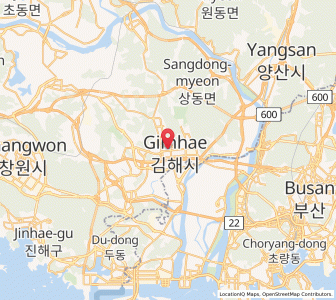 Map of Kimhae, Gyeongsangnam-do