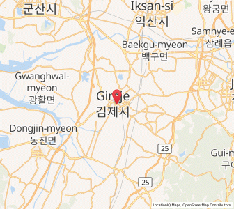 Map of Kimje, Jeollabuk-do