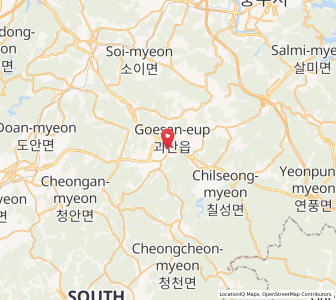 Map of Koesan, North Chungcheong