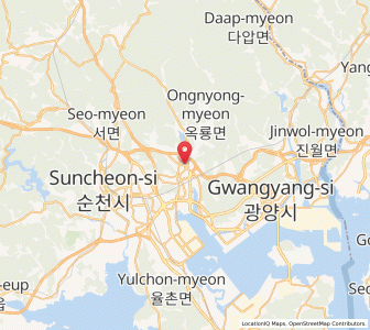 Map of Kwangyang, Jeollanam-do