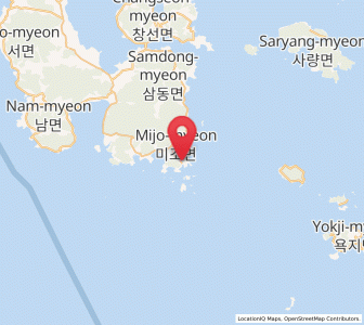 Map of Mijo, Gyeongsangnam-do