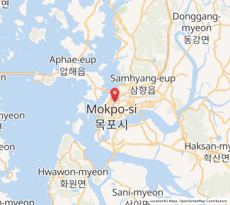 Map of Mokpo, Jeollanam-do