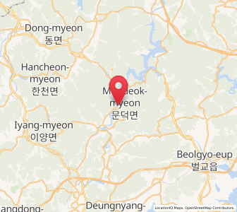 Map of Mundeok, Jeollanam-do