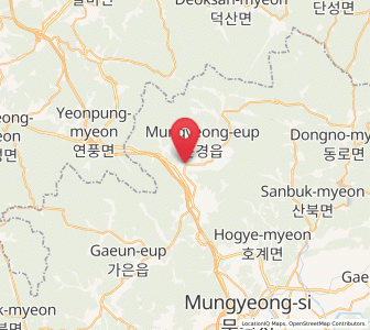 Map of Mungyeong, Gyeongsangbuk-do