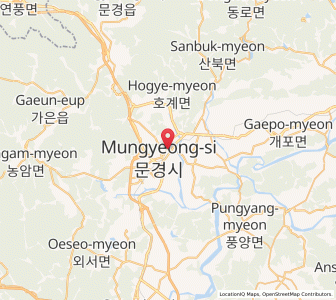 Map of Mungyeong, Gyeongsangbuk-do