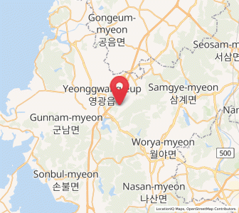 Map of Myoryang, Jeollanam-do