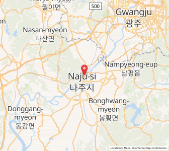 Map of Naju, Jeollanam-do