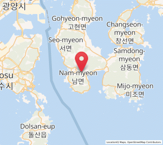 Map of Nammyeon, Gyeongsangnam-do